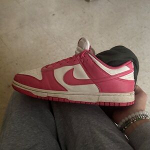 Nike Low-Top Dunk Sneaker - Pink & White Womens 10 mens 8.5